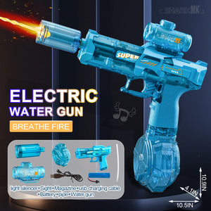 Nueva pistola de agua eléctrica con  luz Efecto de llama alta presión